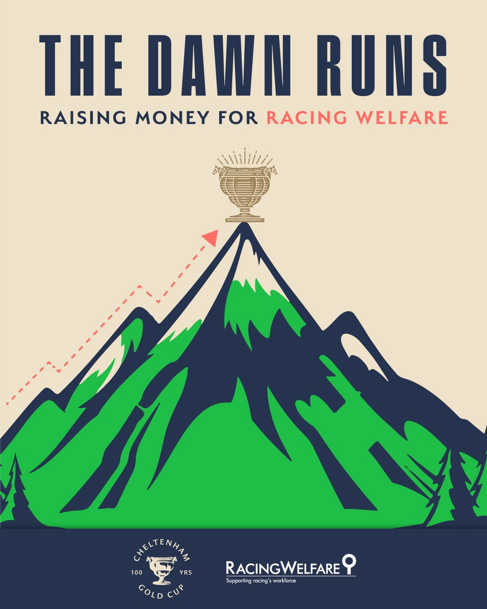 The Dawn Runs start here! 👣 

Raising money for @Racingwelfare, the Cheltenham team are taking the Gold Cup trophy to the top of:  

Carrauntoohill 🇮🇪
Snowdon 🏴󠁧󠁢󠁷󠁬󠁳󠁿
Scafell Pike 🏴󠁧󠁢󠁥󠁮󠁧󠁿
Arkle 🏴󠁧󠁢󠁳󠁣󠁴󠁿

#GoldCup100