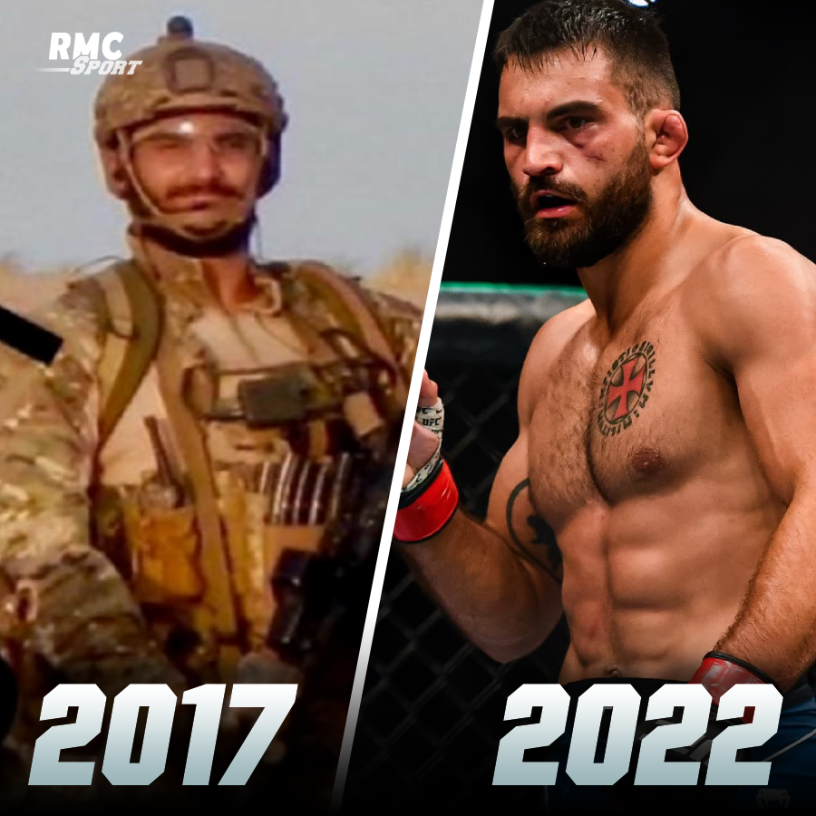 RMCSportCombat's tweet photo. 🔙 En 2017, @BenoitSt_Denis, alors membre des Forces Spéciales, se battait dans le désert en Afrique subsaharienne pour défendre la France face au terrorisme.

🇫🇷💥 En 2022, il ouvre l'#UFCParis et est le premier combattant français de l'histoire de l'organisation à se battre en France.

💫 Ce week-end, pour le dernier combat de son contrat à l'UFC, il affronte le plus gros espoir de la catégorie, le Brésilien Bonfim. Une affiche qui peut changer sa vie et le propulser dans cette division des -70kg du champion Makhachev !

📺 Dimanche à 1h sur RMC Sport 2