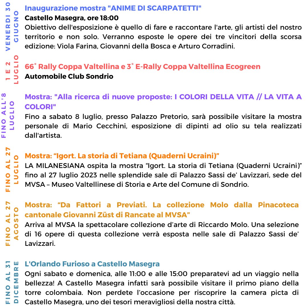 Numerosi eventi in città vi aspettano!🤩