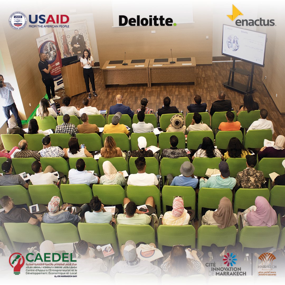 caedels's tweet photo. #Happened_today!!
🚀 Official Launch Ceremony of the First Cohort of the « Inclusive Socio-Economic Development in Marrakech-Safi » ISED-MS 2022-2027 Entrepreneurship Program, funded by the @USAID.
@Deloitte, @EnactusMorocco
#Entrepreneurship #ISED #ISEDMS #JourneyBegins https://t.co/5xxO19Bv1N