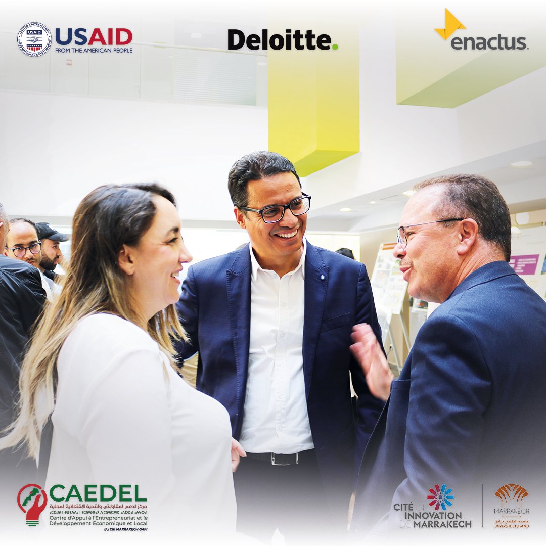 caedels's tweet photo. #Happened_today!!
🚀 Official Launch Ceremony of the First Cohort of the « Inclusive Socio-Economic Development in Marrakech-Safi » ISED-MS 2022-2027 Entrepreneurship Program, funded by the @USAID.
@Deloitte, @EnactusMorocco
#Entrepreneurship #ISED #ISEDMS #JourneyBegins https://t.co/5xxO19Bv1N