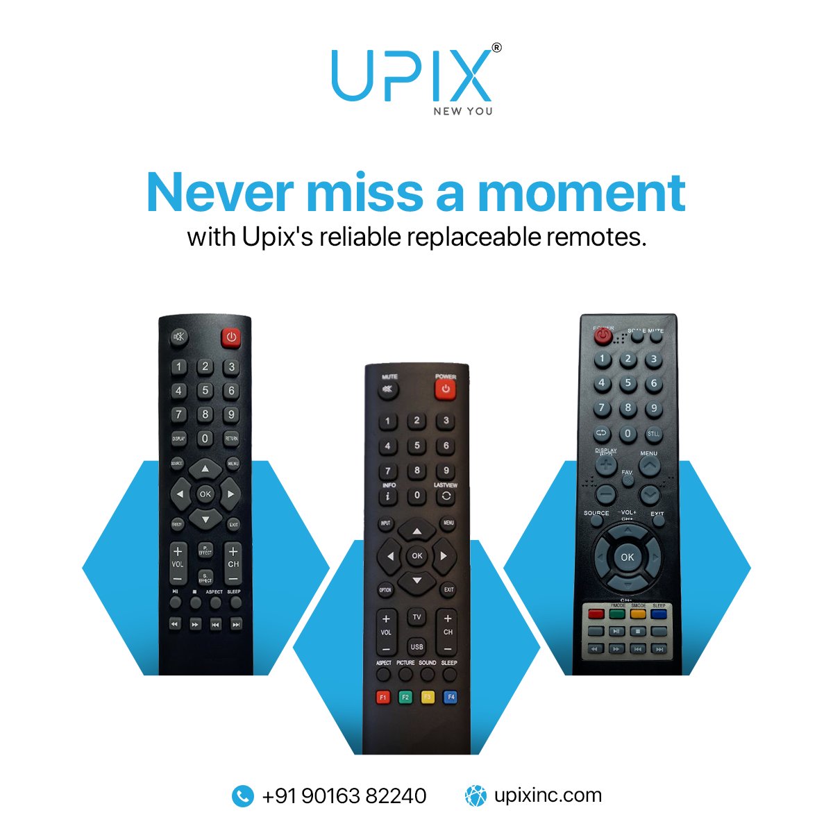 IncUpix's tweet image. Simplify Your Life: Embrace the Convenience of Remote Control Solutions.
.
#upixinc #RemoteControl #WirelessControl #MasterYourDevices #SmartHomeControl #SimplifyYourLife #RemotePower #SeamlessConnectivity #EffortlessAccess #smartliving #techaccessories #modernliving #easybreezy