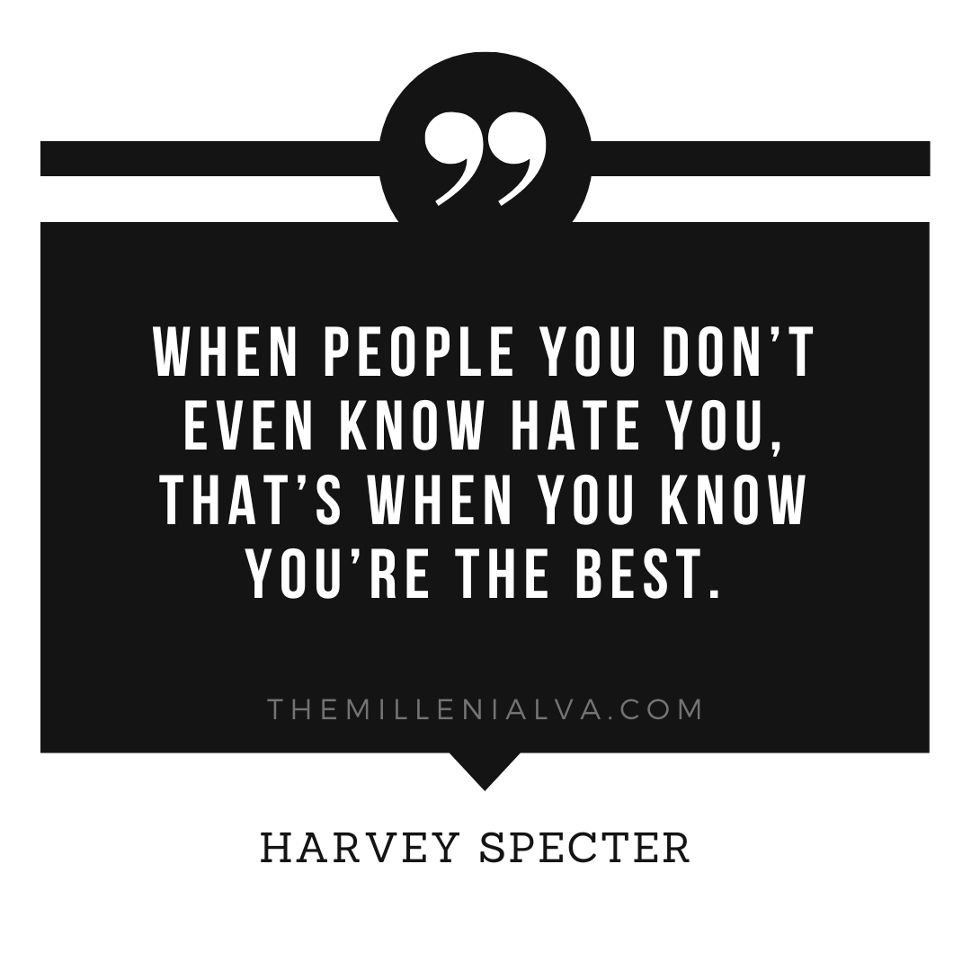 millennialva_'s tweet photo. Let them hate. Do your own thing and continue being the best.
#harveyspecter #harveyspecterquotes #harveyspectersuits #harveyspecteredit #motivationalquotes #motivationalquote #motivationalquotesoftheday #motivationalquotesdaily #motivationalquotesandsayings #bossquotes https://t.co/WkINddLZV8