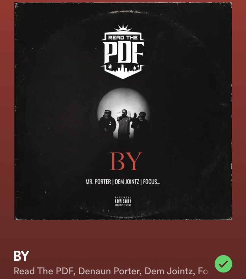 BooneLuleyo's tweet photo. “BY“, the first single of #READTHEPDF (A group with Dr. Dre’s aftermath affiliated superproducers, Mr. Porter, Dem Jointz & Focus…) is OUT.
It’s still Aftermath… 🔥 https://t.co/N6h6jHQSCx