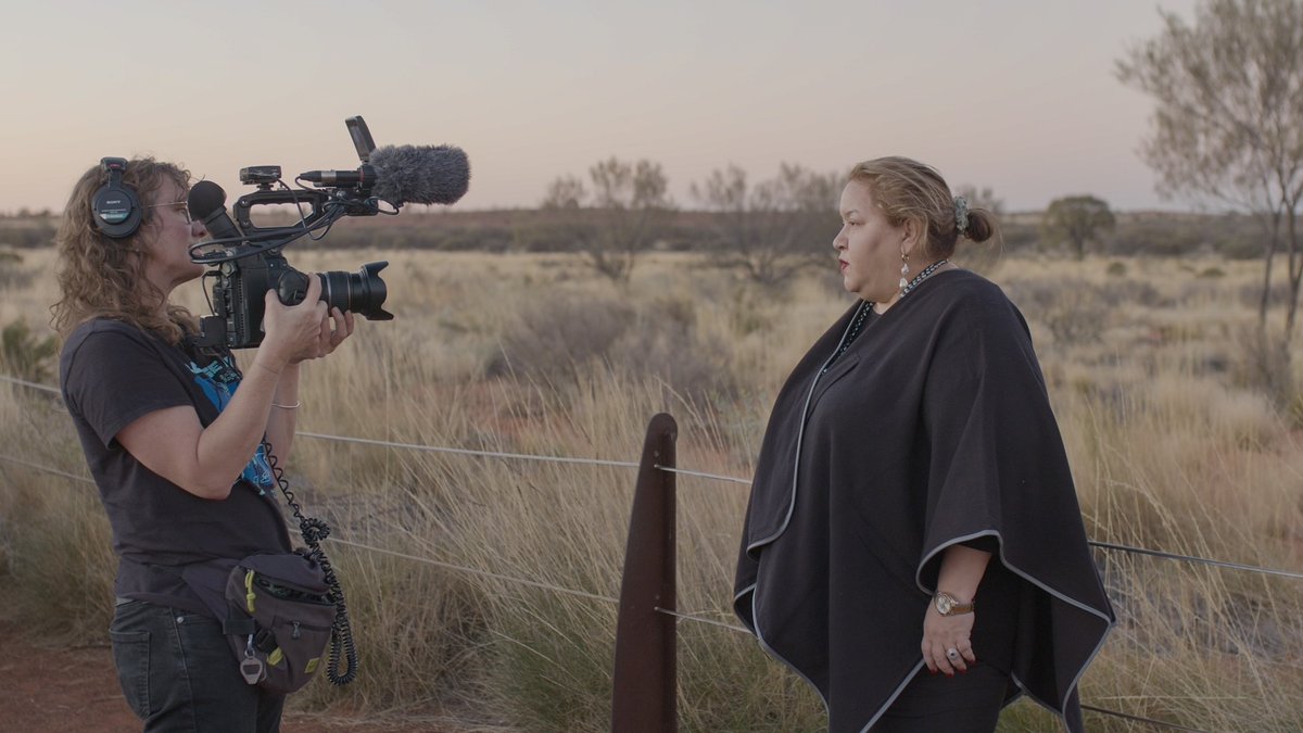 Uluru landscapes filming for tonight's #AustralianStory @oliviarousset @mdavisqlder