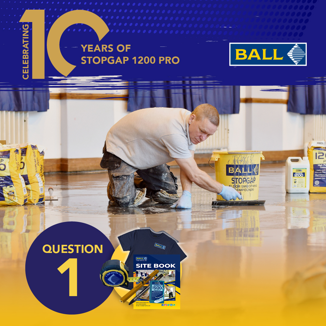 🔵10 Years of Stopgap 1200 Pro Competition🟡

Can you please showcase a project where you have used Stopgap 1200 Pro, to be in with a chance of winning an F. Ball goodie bag.

#flooring #FBall