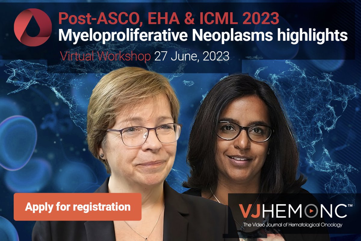 VJHemOnc's tweet photo. Join us for our Post-ASCO &amp; EHA 2023 #MPN Highlights next week 📣 🩸

Feat. presentations &amp; panel discussions on key abstracts by leading #HemOnc experts

Chaired by @harrisoncn1!

Take a look at the agenda &amp; REGISTER 👉https://t.co/aIdUx9tg2q

#ASCO2023 #EHA2023 @DeeptiRadia https://t.co/DJ7nsN664S