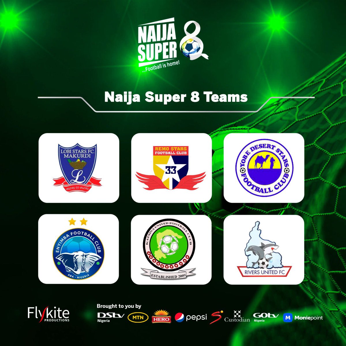 Good morning to everyone whose club  qualified for the Naija Super 8.😄

@LobiStars @RemoStarsSC @desert_fc @EnyimbaFC @fckatsinaunited @RiversUnitedFC 

#NaijaSuper8 #FootballisHome