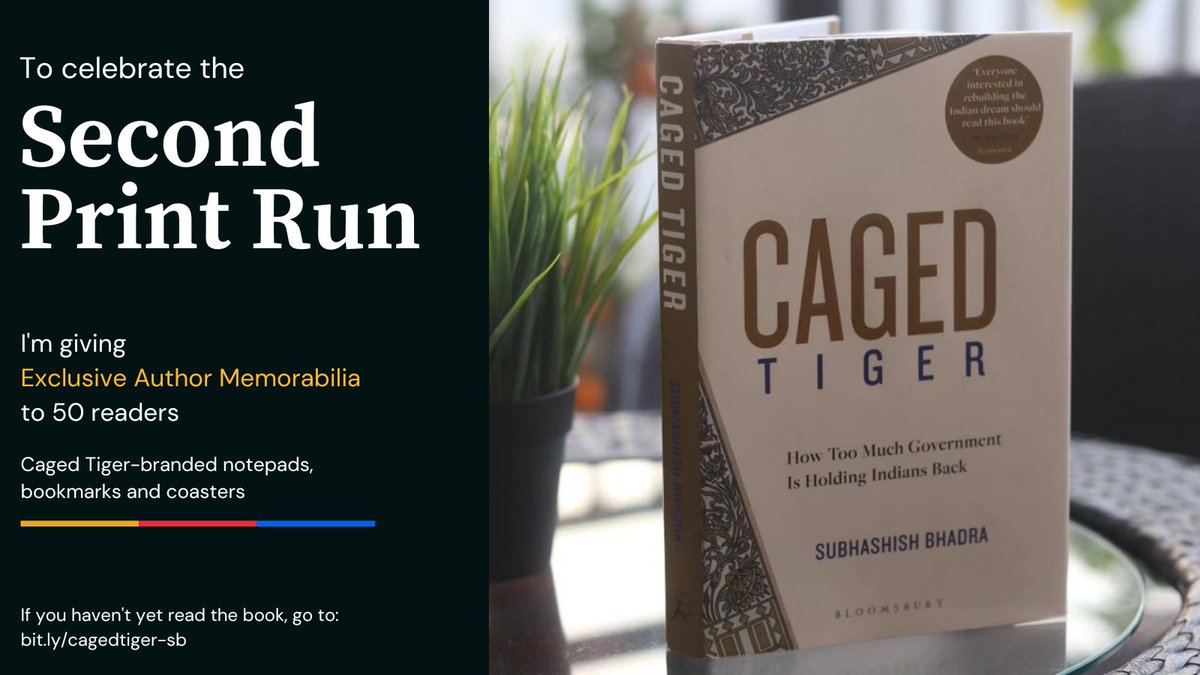 Subhashish30's tweet photo. Delighted that my book, #CagedTiger's first print has sold out within two months and it is going for reprint. As gratitude for those who've helped achieve this, I'm giving away some author memorabilia, including themed notepads, bookmarks and coasters, to 50 readers. (1/2) https://t.co/gqn0ghyg5t