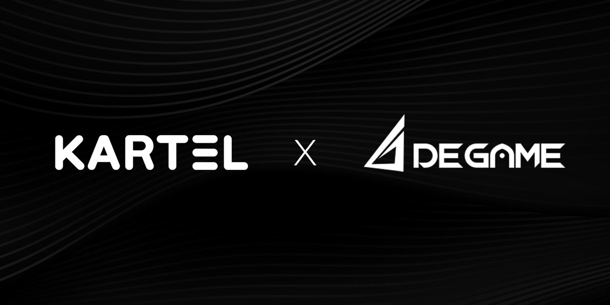 kartel_nft's tweet photo. KARTEL x DEGAME 
Official Partnership Announcement
@degame_l2y
KARTEL x DeGAME will work together to provide a pleasant environment for gamers. The large-scale GameFI platform forms an indispensable pipeline for us, and I have no doubt that the pie will grow even bigger.🧵(1/2) https://t.co/BOzNQRI8CQ