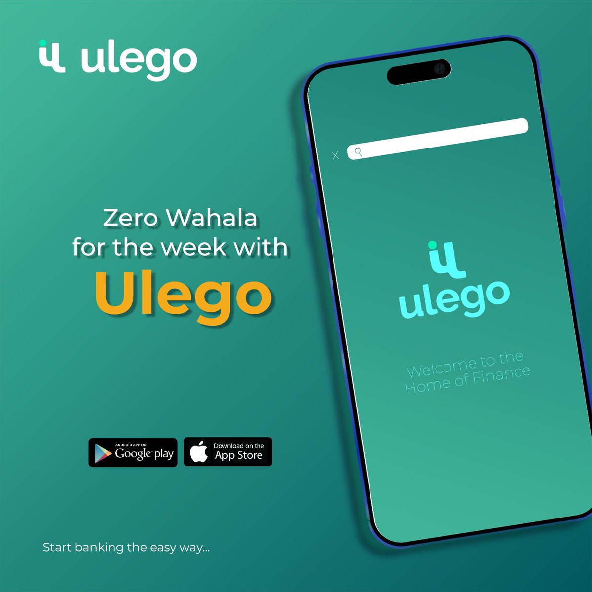 Start your week easyyy with zero transactions errors and zero charges. 

And more amazing features awaits you …

Have you downloaded the Ulego App yet?

#BetAwards2023 #TECH4ALL #fintech