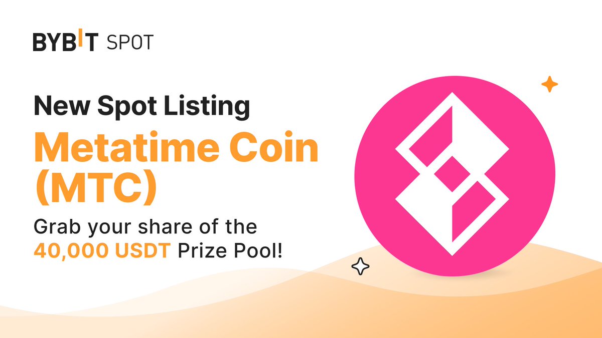 🎉 $MTC is now live on #BybitSpot for selected regions! 👉 Traders from Türkiye, Indonesia, India, Vietnam and the Philippines can now trade #MTC/USDT @metatimecom Grab a share of the 40,000 $USDT prize pool: i.bybit.com/d9LoabM