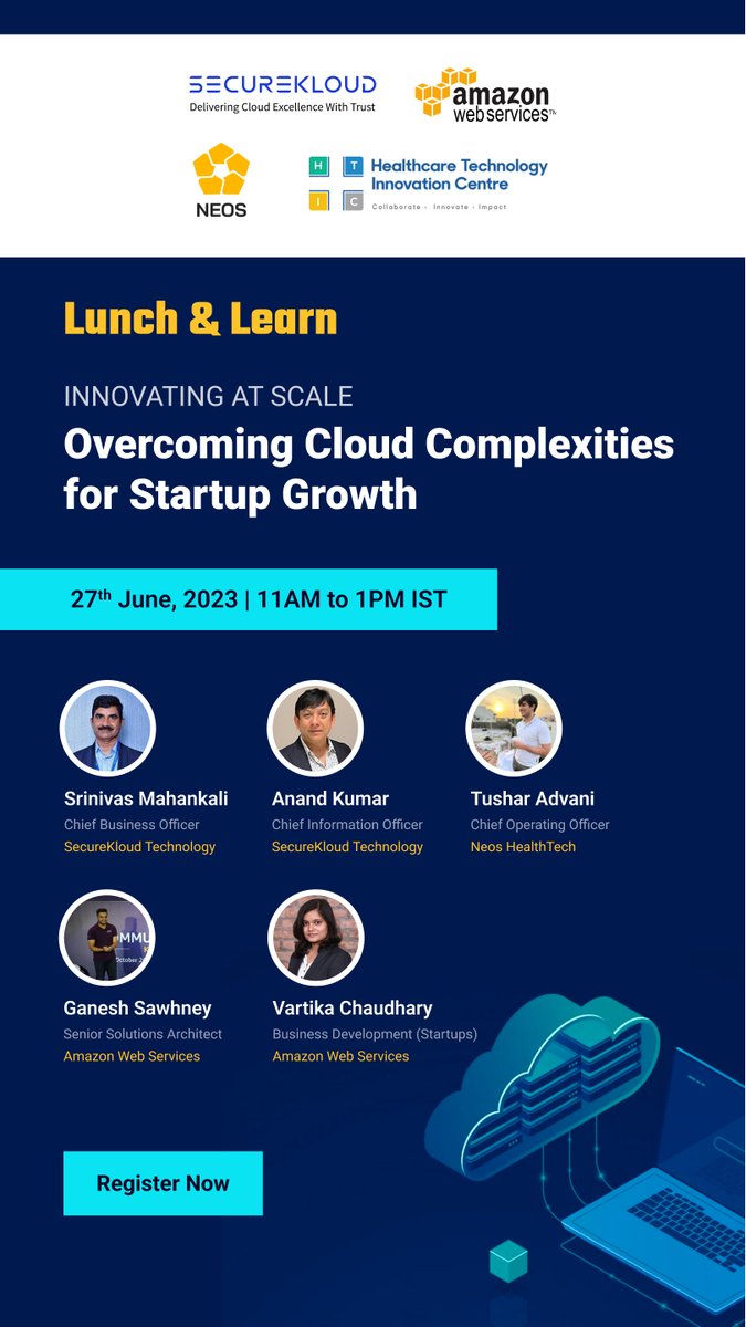SecureKloudTech's tweet image. ⏰ Join us tomorrow for the exclusive Lunch &amp;amp; Learn session hosted by #SecureKloudTechnologies! Gain valuable insights on overcoming cloud complexities for #startupgrowth.  

Register now: docs.google.com/forms/d/1eIpzp…

#CloudTech #aws #IITm