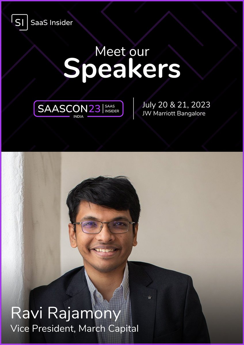 SaaS Insider (@saas_insider) on Twitter photo 4. Ravi Rajamony (<a href="/Ravirajamony/">Ravi Rajamony</a>) is an avid venture and SaaS investor who is currently Vice President of <a href="/MarchCPs/">March Capital</a>. 4. Ravi Rajamony (<a href="/Ravirajamony/">Ravi Rajamony</a>) is an avid venture and SaaS investor who is currently Vice President of <a href="/MarchCPs/">March Capital</a>.