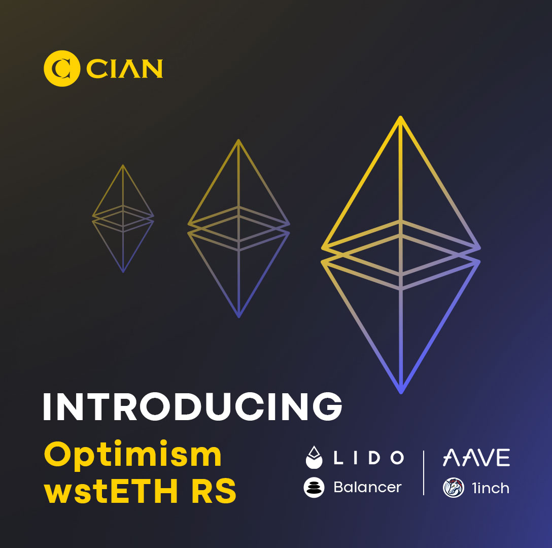 CIAN_protocol's tweet image. 1/5 
🚀 We're excited to announce that CIAN has officially deployed on @optimismFND and launched Optimism wstETH RS! 

🌟 This expansion will allow us to devise new innovative strategy vaults, opening up a wide array of possibilities to L2's participants. 💫

See how it works 👇