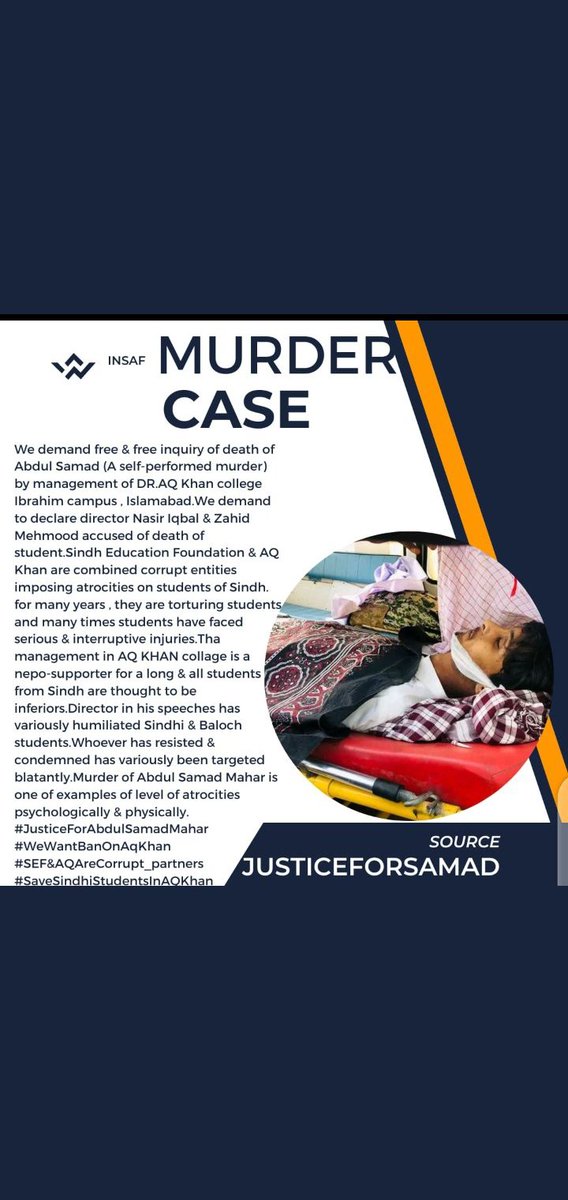 Khaliq Dino (@marikhaliq) on Twitter photo #JusticeForAbdulSamadMahar #JusticeForAbdulSamadMahar