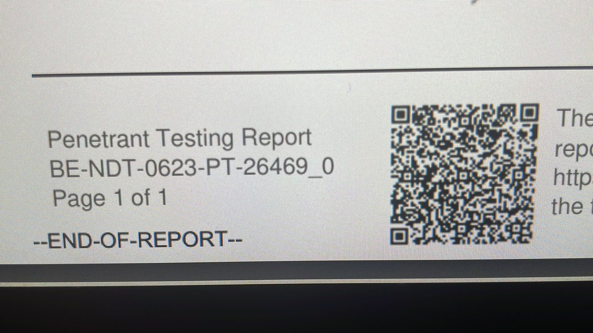 AgileNDT's tweet photo. Being able to verify the authenticity of an #NDT report is essential in #qualityManagement, that’s why our #reporting tool automatically adds QR codes. https://t.co/dgbpH9DIod
