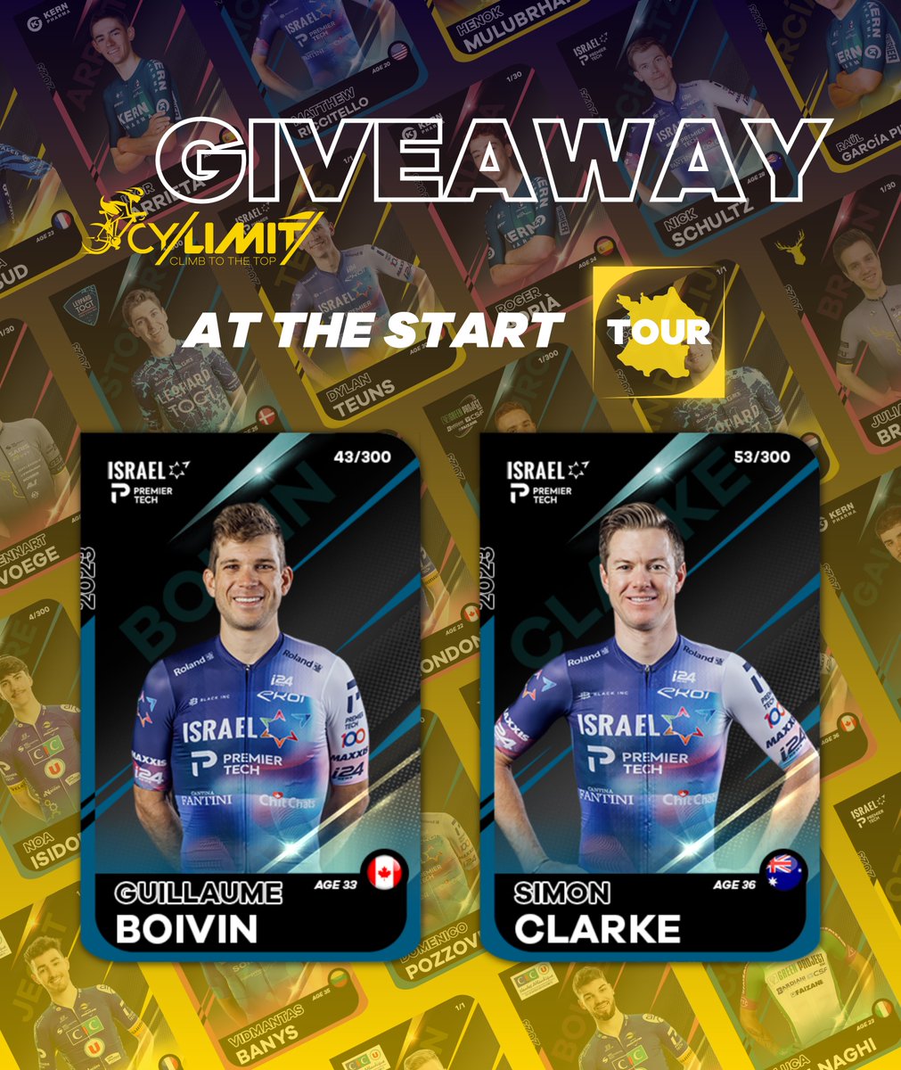 🎁 𝙂𝙄𝙑𝙀𝘼𝙒𝘼𝙔 🎁

Try to win 2 blue cards at start of 𝙏𝙊𝙐𝙍 😍🚴‍♂️

These cards will give you access to League 3 during the TOUR, and you could win the $1,000 Jackpot 💰

To participate : 
RT + Follow <a href="/cylimit_game/">CyLimit</a> 

Ends this Tuesday at 12:00 

#GIVEAWAY #FantasyGame