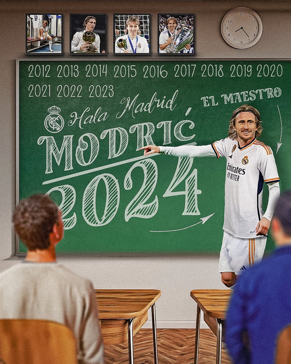 realmadrid's tweet image. 🎩 Todavía nos queda MAESTRO para rato...
@lukamodric10 | #Modrić2024