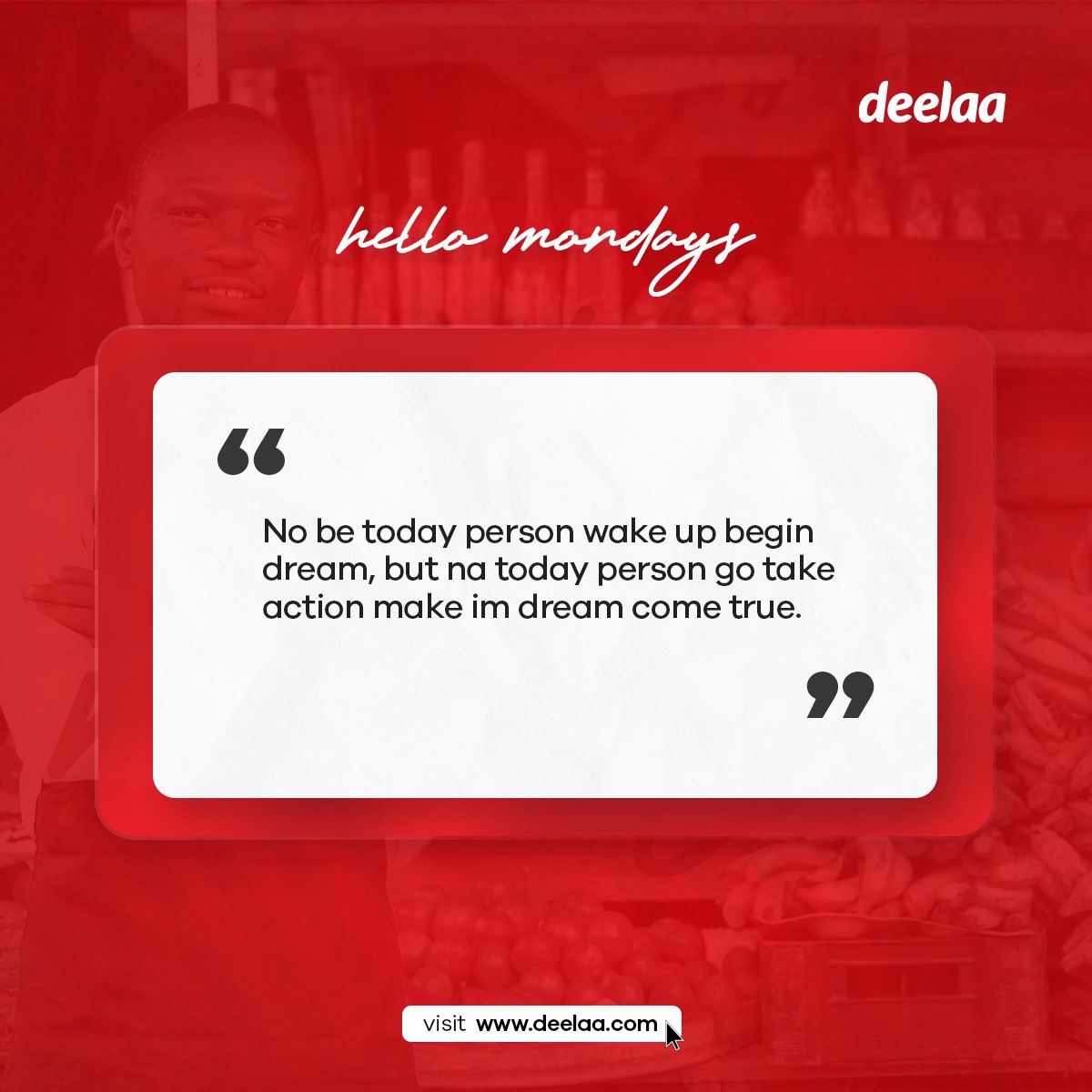 Your dreams won't come true by just dreaming, take action today to make them a reality.
We are rooting for you!!🥳

#mondaymotivation #keepmoving #whoisyourdeelaa