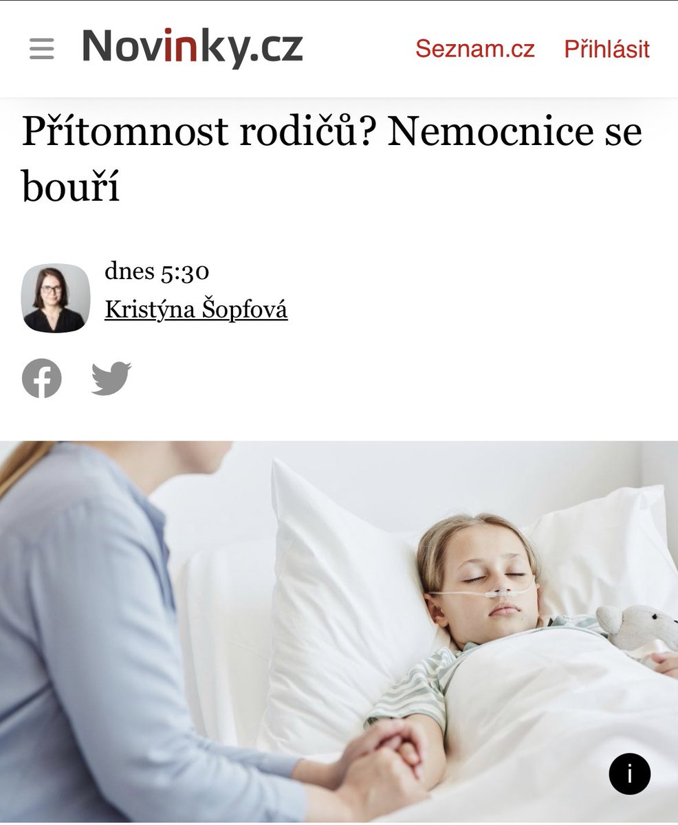 vlvalek's tweet photo. Metodický pokyn mluví jasně: Rodič má právo být se svým dítětem po dobu hospitalizace. Spolu s tím ale samozřejmě i dál platí, že za léčbu hospitalizovaného dítěte je zodpovědná nemocnice a je zcela nezbytné, aby rodiče respektovali zdravotnický personál a jeho pokyny.

Tento dokument potvrzuje zavedenou praxi v drtivé většině našich přímo řízených nemocnic, které dělají maximum pro to, aby rodičům vyšly vstříc. Pamatujme, že rodiče a zdravotníci jsou na stejné straně: jde jim o zdraví dítěte, tak k sobě prosím přistupujme s tolerancí a respektem, které ale musí vést oběma směry.

Celý metodický pokyn najdete zde: https://t.co/9qNw5lQwnF