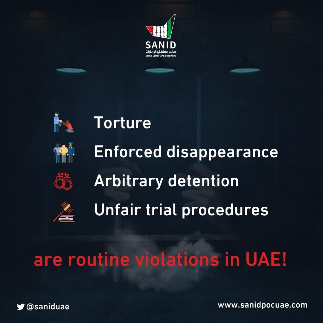 Despite the #UAE's ratification of the UN Convention against Torture and Other Cruel, Inhuman or Degrading Treatment or Punishment (UNCAT) in 2012, the practice of #torture remains widespread in the UAE.
#InternationalDayAgainstTorture