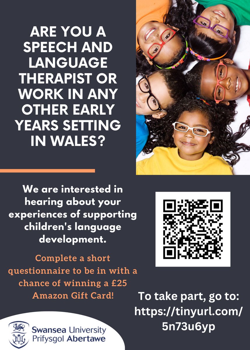 Ydych chi’n gweithio yn y blynyddoedd cynnar neu’n therapydd lleferydd ac iaith yng Nghymru? Hoffem clywed eich barn ar gefnogi datblygiad iaith plant trwy arolwg byr a gallech hefyd ennill cerdyn rhodd gwerth £25! Rhannwch eich barn yma: tinyurl.com/5n73u6yp