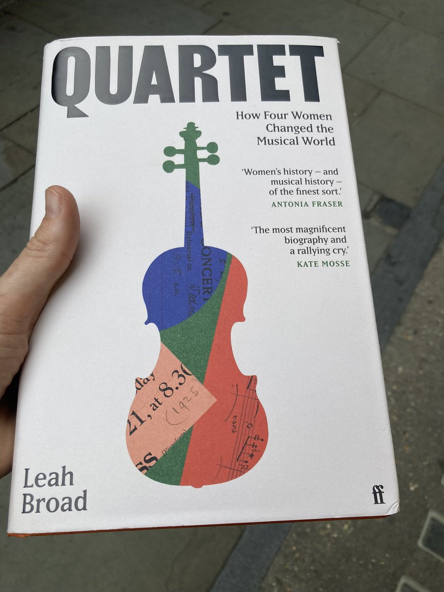 Can’t wait to play with @fhvln on @BBCInTune this evening, and to hear @LeahBroad talking about her wonderful book.