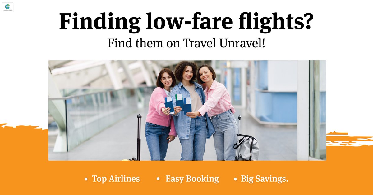 Let #TravelUnravel be your ticket to low-fare flights. #Booknow and experience the joy of saving big while exploring the world. Don't miss out!

Browse Flights- travelunravel.com

#BudgetFriendlyAdventures #FlySmart #TopAirlines #EasyBooking #BigSavingsAhead #Wanderlust