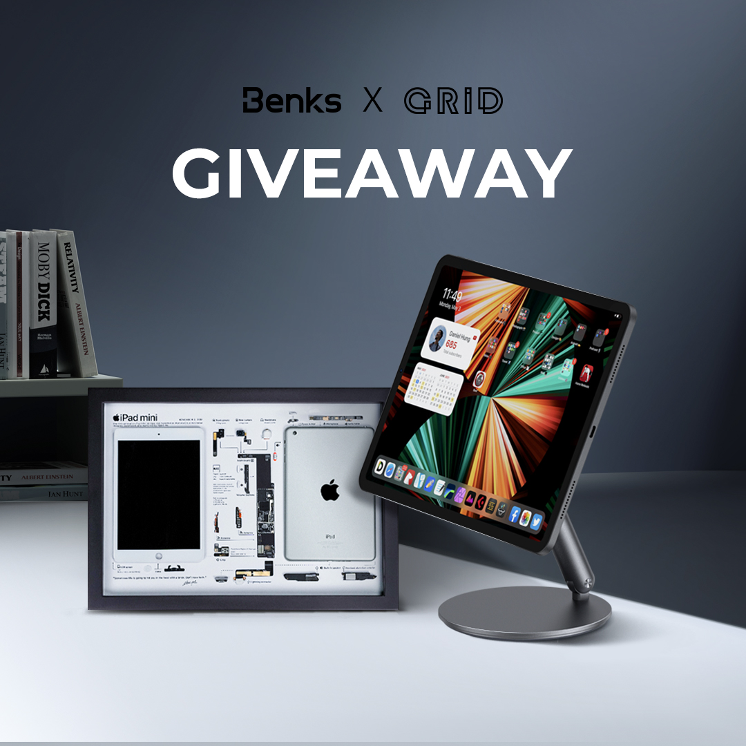 #GIVEAWAY
Win a GRID IPAD MINI (1ST GENERATION) and a Benks Infinity Pro Magnetic iPad Stand! 🎁

To Enter: 
-Follow <a href="/GridStudiocc/">Grid Studio</a> and <a href="/Benks_Official/">Benks</a>
-Like &amp; RT 
-Tag 2 friends 

Open worldwide. 2 winners will be notified via DM on July 3. Good luck!
#iphone #ipad #appledevices