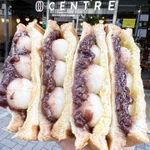 名古屋のソウルフードをめいっぱい詰め込んだ、あんこマーガリンサンド（白玉トッピング）!カロリーとか考えず、ガッツリ頬張るべし!