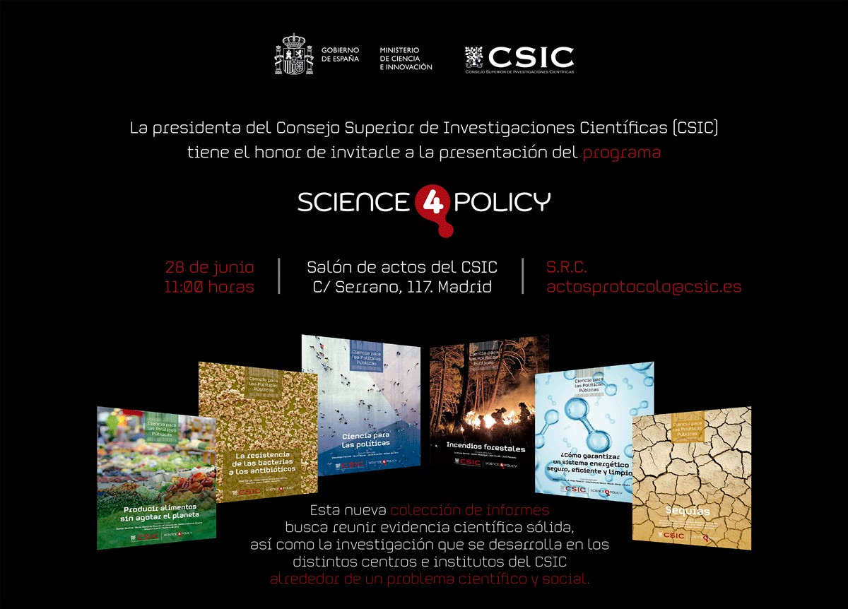 CSICdivulga's tweet image. El CSIC presenta la nueva colección de informes #Science4Policy: evidencia científica sólida e investigación sobre problemáticas científicas y sociales
28/06/23 ➡️ csic.es/es/agenda-del-…
#ScienceForPolicy