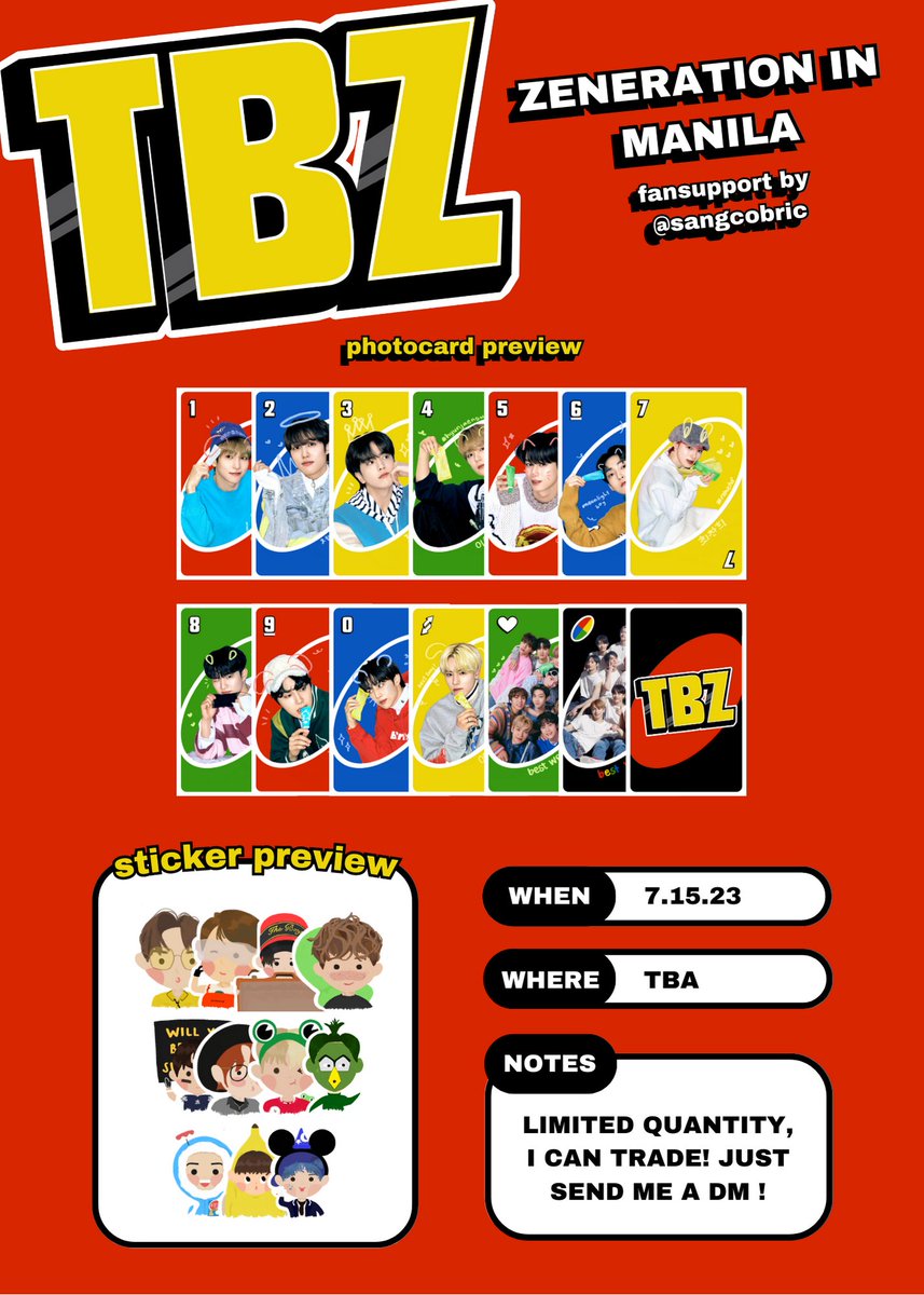 ੈ♡˳  the boyz fan support for #zeneration_mnl : uno inspired cards

a retweet and follow is much appreciated! 
  ☆ 1:1, limited quantity, random
  ☆ dm me for trades
  ☆ loc&amp;time: tba

#theboyz #더보이즈