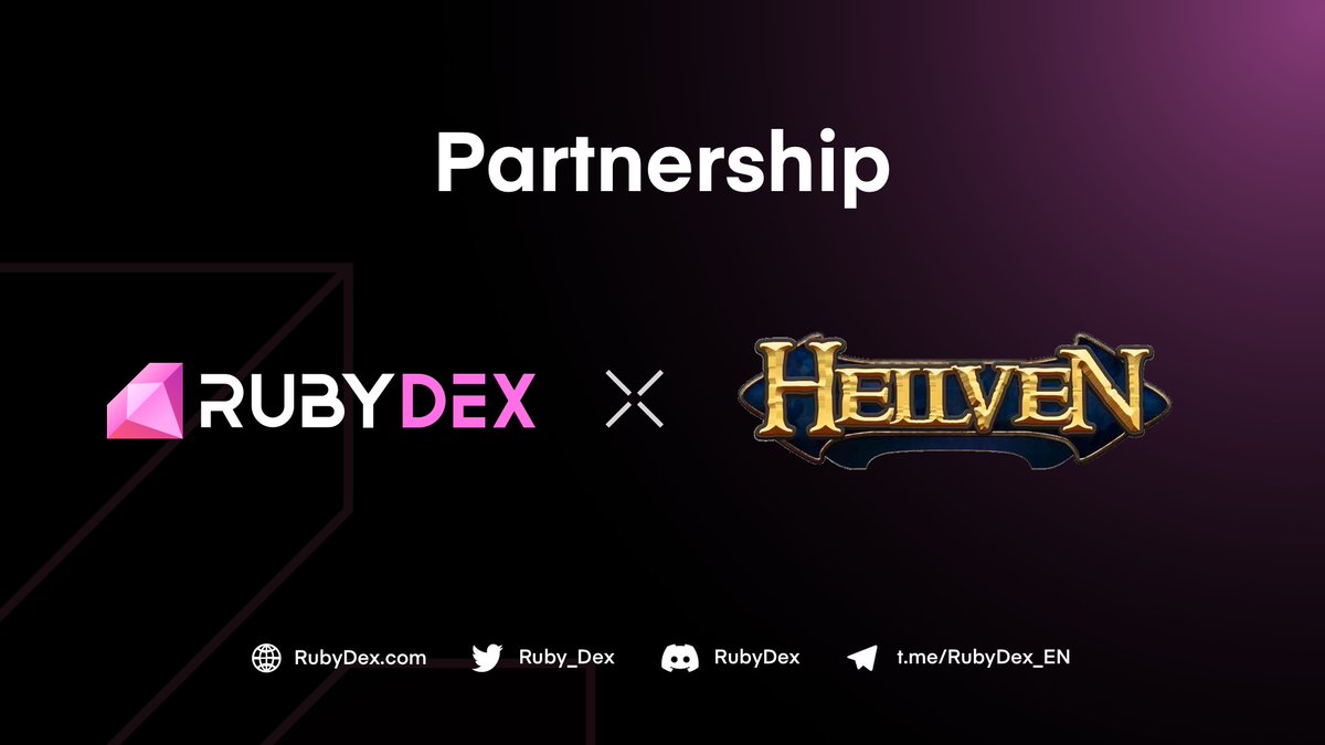 🔥 #RubyDex is now partnered with @HellvenGate, a unique #blockchain-based Metaverse project! Two forces, one goal: To elevate your #crypto journey. Stay tuned for more! 🚀 #DeFi #Partnership #Metaverse #NFTs