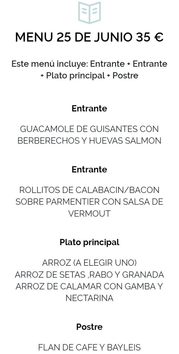 Un éxito  nuestro nuevo Menú  de domingo 🤗. Sin perder nuestra esencia, todo es posible