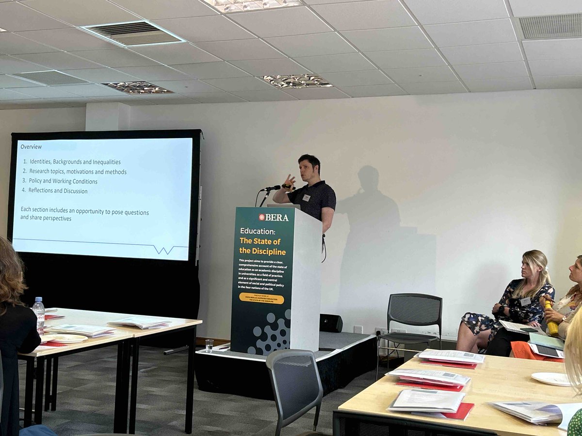 BERANews's tweet photo. The team from @Warwick_Edu undertook the largest survey of its kind for #EdResearchers in UK HE and are presenting their findings and interpretations https://t.co/dfwuVvSL9G