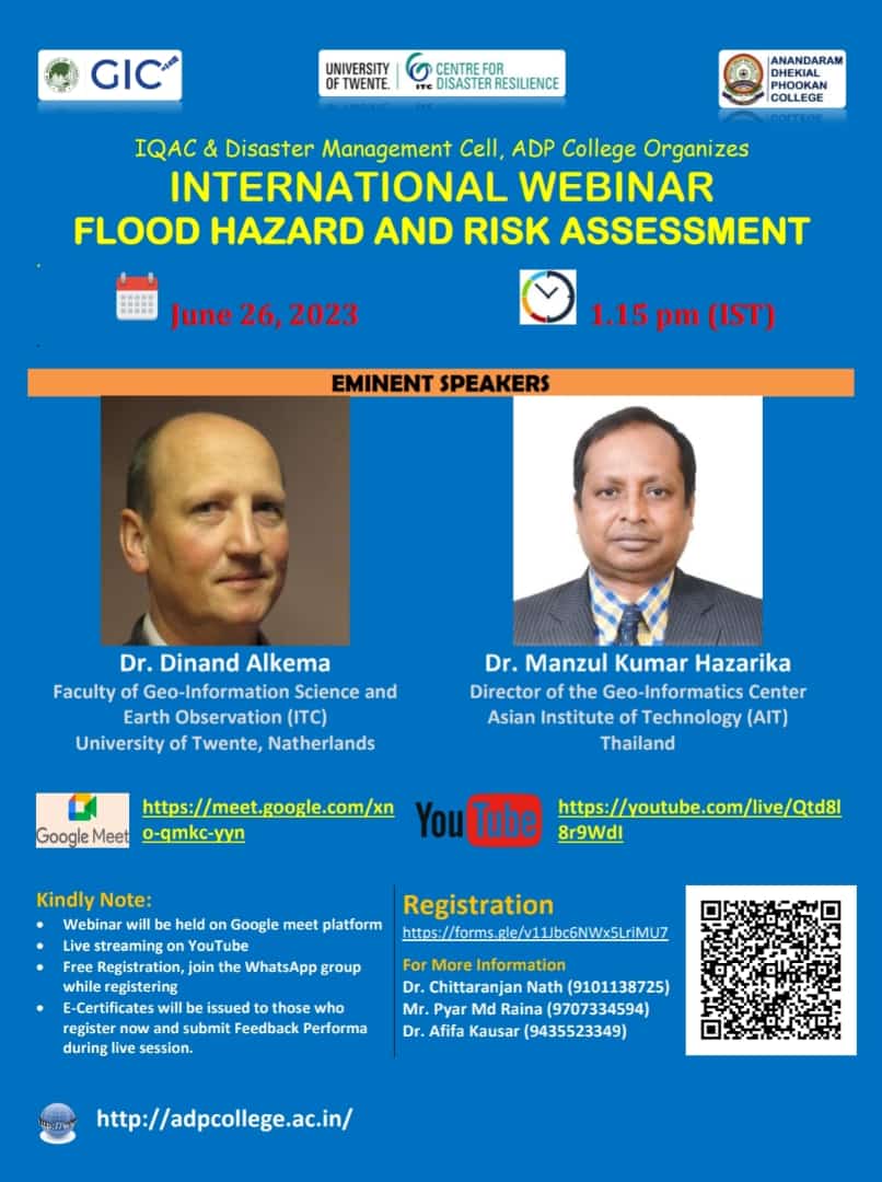 Jitendranath21's tweet photo. Successfully participated in International webinar on Flood Hazard and Risk Assessment, organised by IQAC &amp; Disaster management cells ADP college
@nss_rdguwahati 
@DIPAKKU93471047 
@CMOfficeAssam 
@ADPCOLLEGE1 
@sdma_assam https://t.co/pC0FKUqCXS
