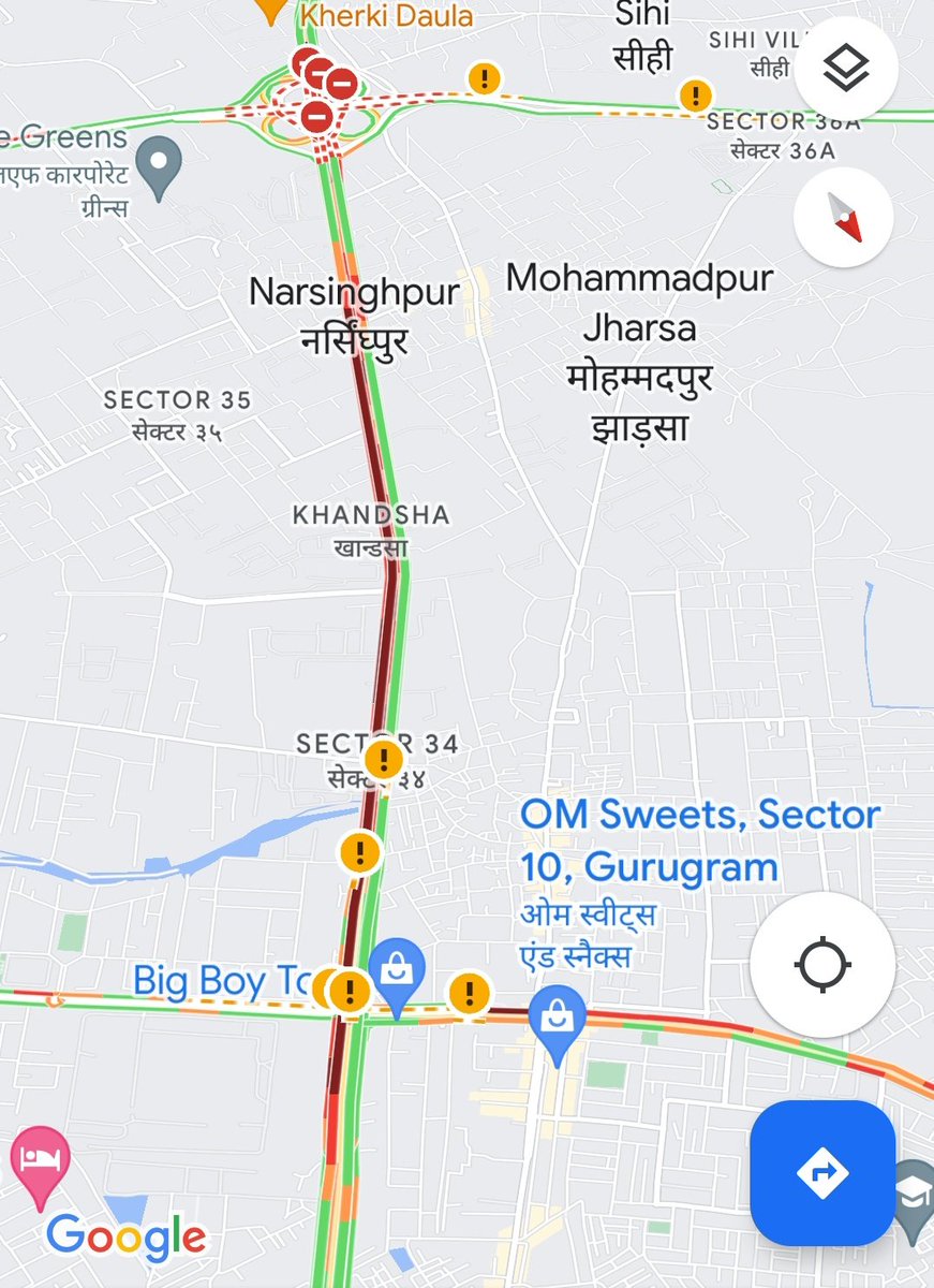 TrafficGGM's tweet photo. Traffic Alert:
Water logging has been reported on NH-48 near Narsinghpur towards Jaipur. Our traffic officials are on the spot to facilitate the traffic flow. Commuters are requested to plan their travel accordingly. @gurgaonpolice 
@IGtraffic_hry 
@police_haryana 
@DGPHaryana https://t.co/FH6sotbQCF