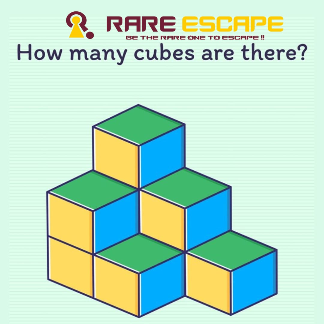 Find the number of cubes and get discount coupon for free 
 #rareescape #escaperooms #mysterybooks #terrorescape #egytapiankingchambers 
#escaperoommumbai #weeklycompetition #escapegamesnearme