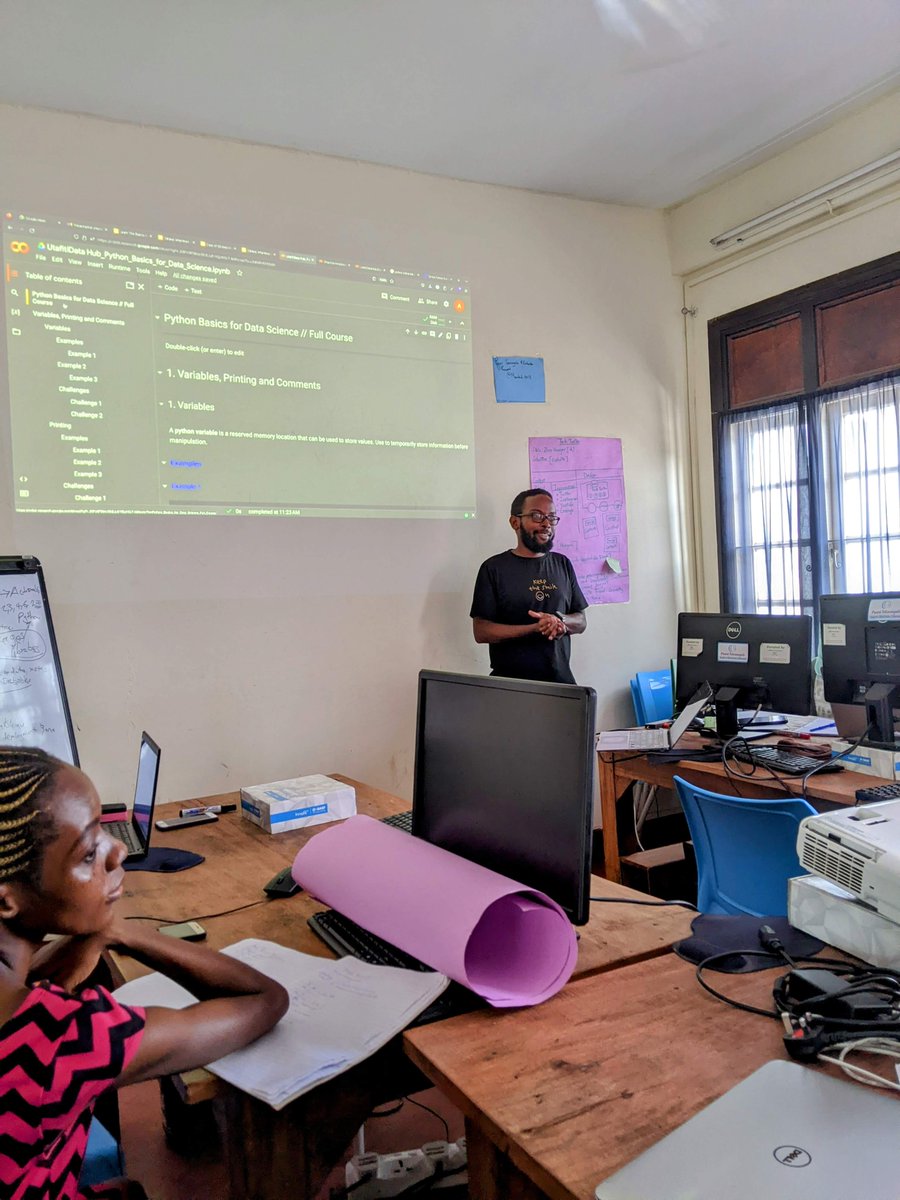 antony_wugoma's tweet photo. Really glad to have been part of the faciliatators of the educative session on Data Analytics that @UtafitiH held at @pwaniteknowgalz.I took the participants through Python  Programming ,working with Jupyter notebook in regards to working,analysing  and visualising data. https://t.co/jaDKwiikCA