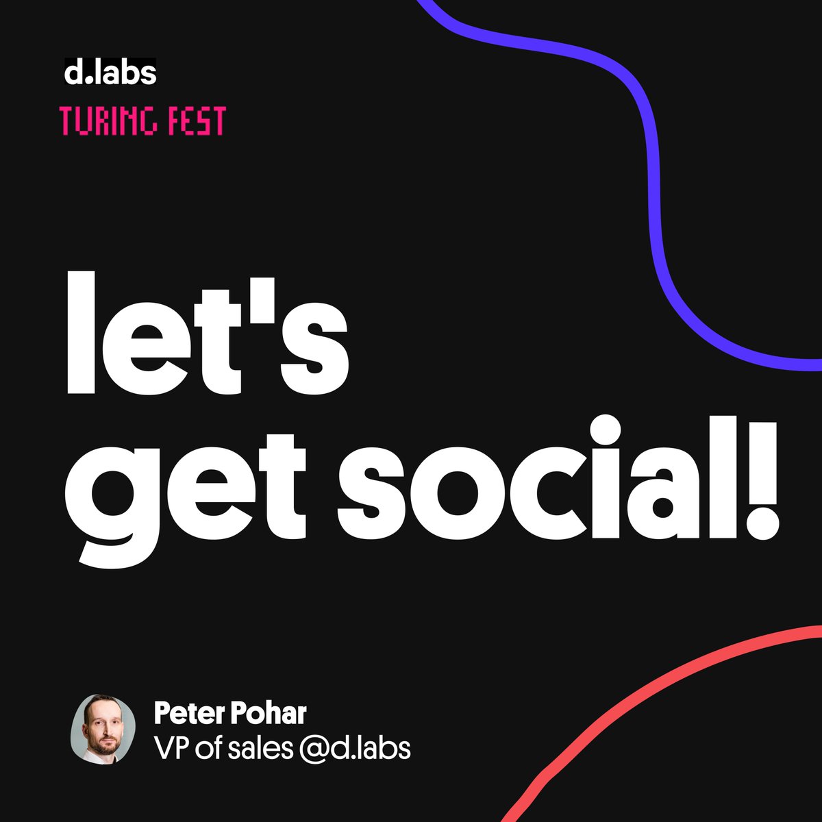 Are you attending <a href="/turingfest/">Turing Fest</a> ? Our VP of sales Peter Pohar will be there, too!
He's looking forward to connecting and meeting with startup founders of early stages to scale ups to hear about their vision and ambition. Want to connect? linkedin.com/in/peter-pohar/.

#turingfest