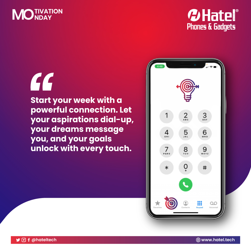 hateltech's tweet photo. Mondays are made for fresh beginnings and thrilling possibilities.

Kickstart your week with the perfect companion that keeps you connected to your dreams.

Discover a world of innovation and seamless experiences with cutting-edge smartphones from Hatel Phones.

#MondayMotivation https://t.co/XGhPJlSvE2