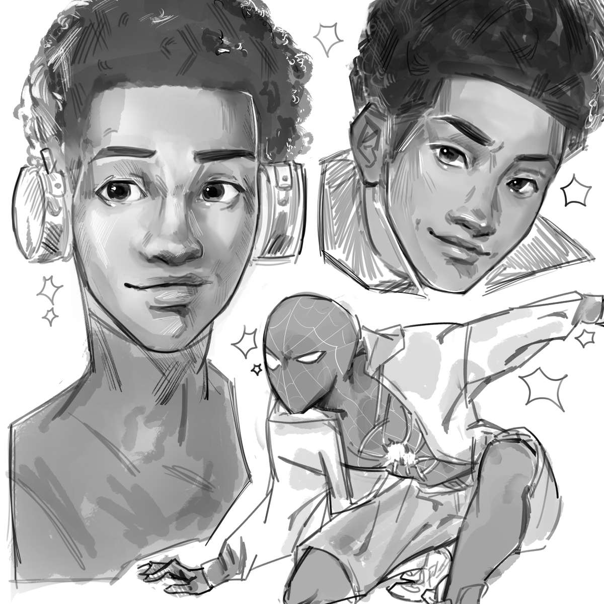Nvrrungji's tweet photo. miles in the flesh!!! or in the...suit??? #MilesMorales #AcrossTheSpiderVerse https://t.co/gk1y9xlvgc