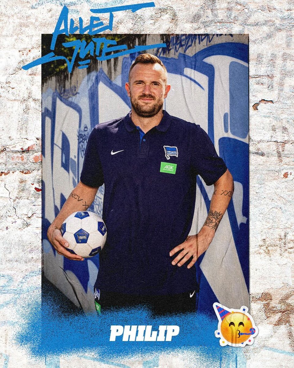 HerthaBubis's tweet photo. Herzlichen Glückwunsch, Philip #Sprint! 🎉 Der Torwarttrainer unserer #BSCU13 und #BSCU12 sowie Spieler unserer #BSCU23 feiert seinen 30. Geburtstag. 🎂 Wir wünschen dir nur das Beste, Sprinter! 💙
#HaHoHe https://t.co/XRo7bNlIT6