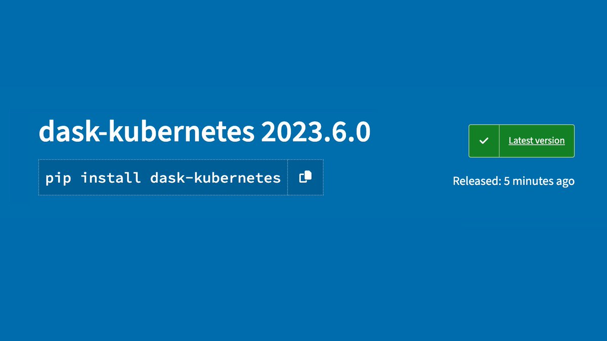 Dask Kubernetes 2023.6.0 is out and has some features I'm really excited about. • New CLI tools • Improved kubectl output • Idle cluster shutdown • A ton of Day 2 quality-of-life improvements • and more... 🧵/ pypi.org/project/dask-k…