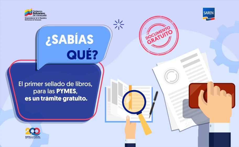 #SabíasQué 👉 El primer sellado de libros, para las #PYMES, es un trámite gratuito.

#26Jun 
#EnVzlaCelacEsCiencia