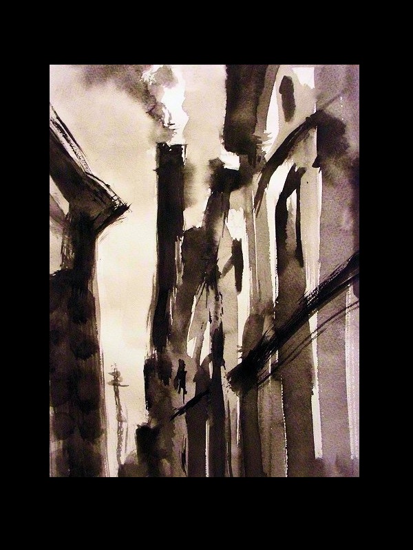 Monochromatic #watercolor
#blackandwhite Painting