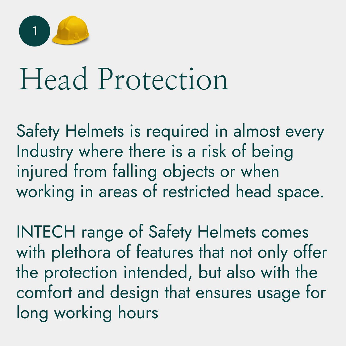 Safety Helmets is required in almost every Industry where there is a risk of being injured from falling objects or when working in areas of restricted head space.

#HeadProtection #SafetyHelmet #HardHat #ProtectiveHeadgear
#HeadSafety #HelmetSafety #ProtectYourHead