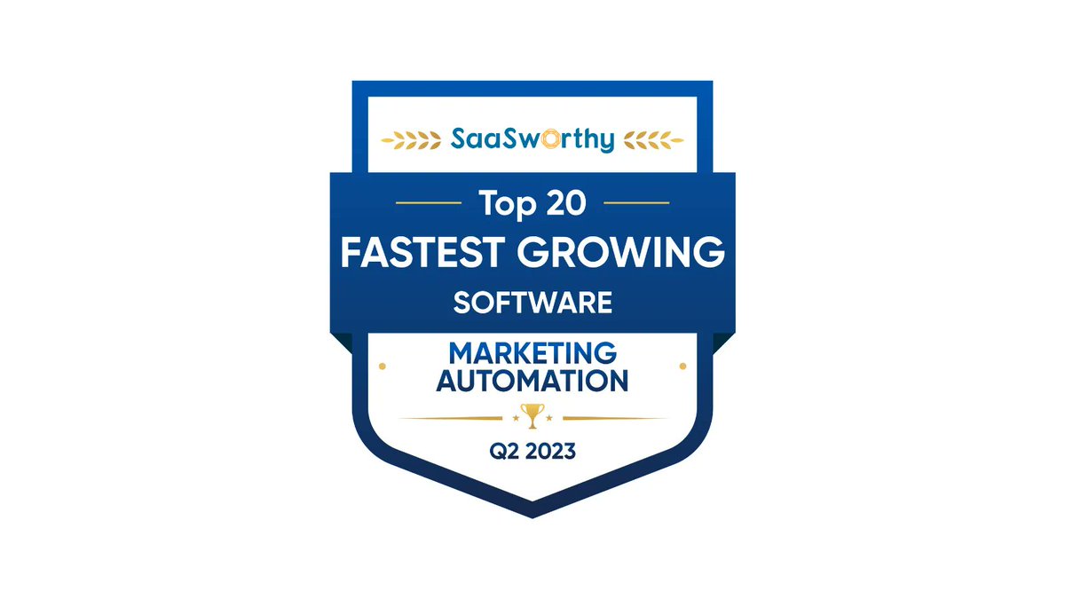 SaaSworthy ranks WebEngage as the Fastest Growing Software in Marketing Automation.

buff.ly/3iAhYt4 

Well done team @WebEngage!

#saasworthy #webengage #awards #marketingautomation #saas