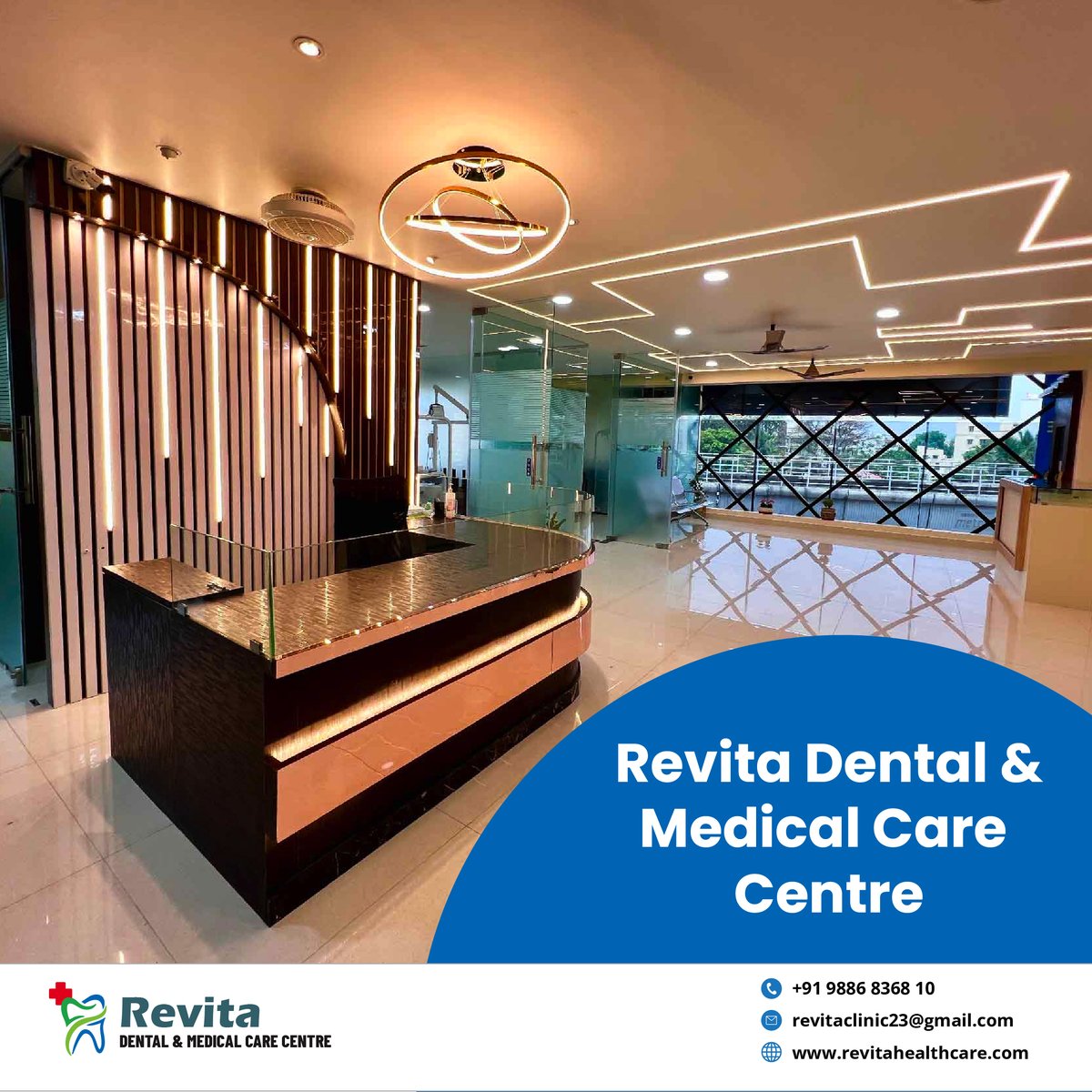 At Revita Dental & Medical Care Centre, our priority is to provide top-notch dentistry and ENT services to our patients.

Call us to Book an Appointment: +91 98868 36810 Visit

#RevitaDentalClinic #ExceptionalCare #BangaloreDentist #BangaloreDentalClinic